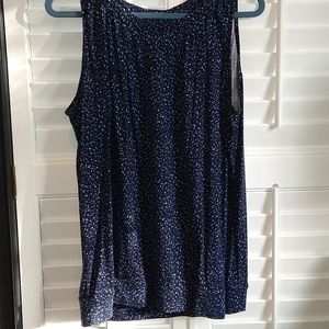 Blousy Blue Sleeveless Top